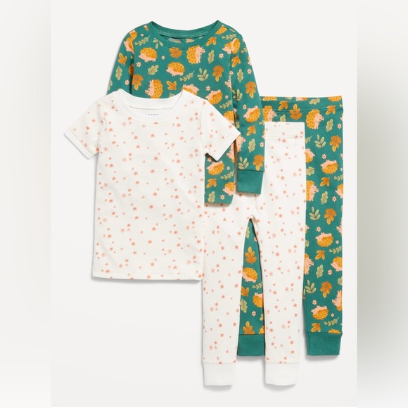 Old Navy Other - 🆕 4PC - 2 Sets Old Navy Baby Toddler Girl's Snug-Fit Pajama Ditsy Floral 6-12M